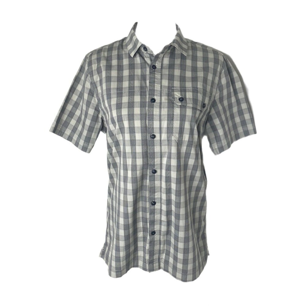 XPLR Men’s Shirt Checkered Jeremiah Button-Down Short Sleeve Size Medium